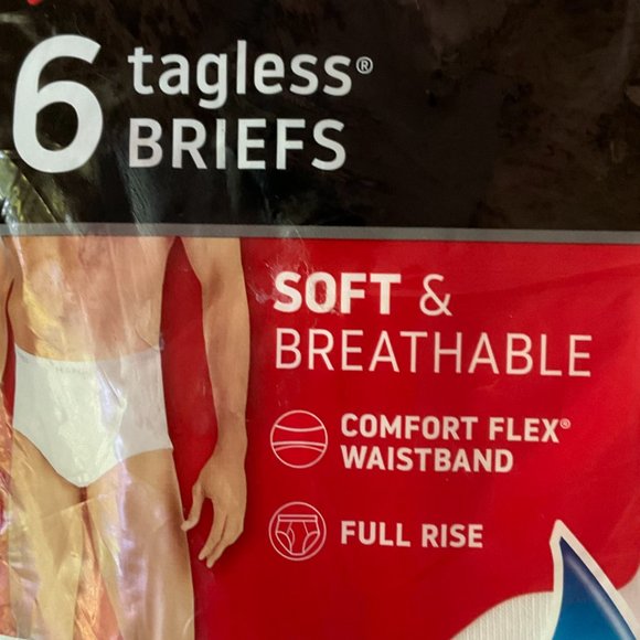 HANES Men's Tagless Briefs 6 Pair Package NIP Size 3XL 48-50 - Picture 4 of 5